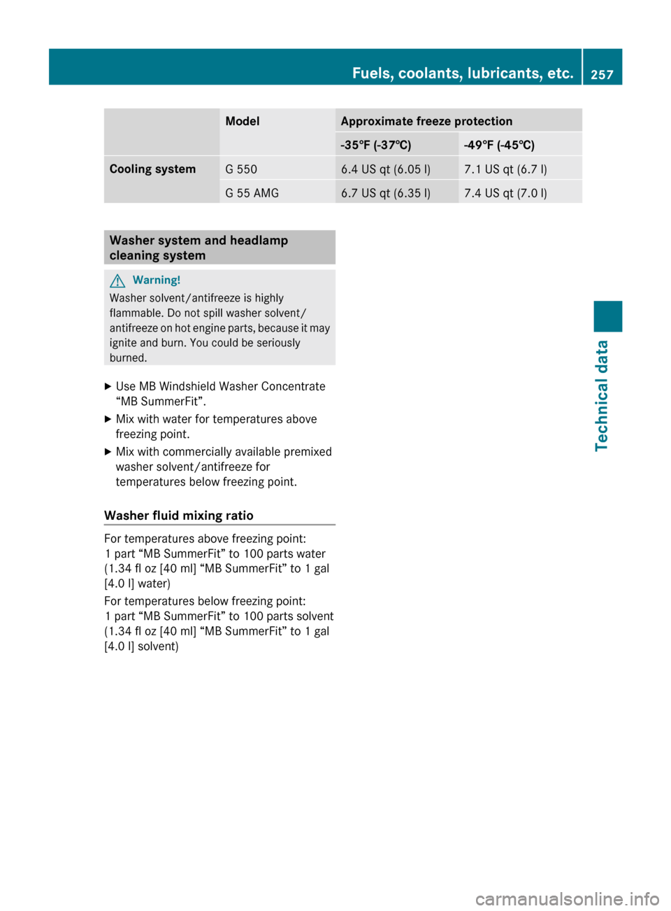 MERCEDES-BENZ G-Class 2009 W463 Owners Manual 