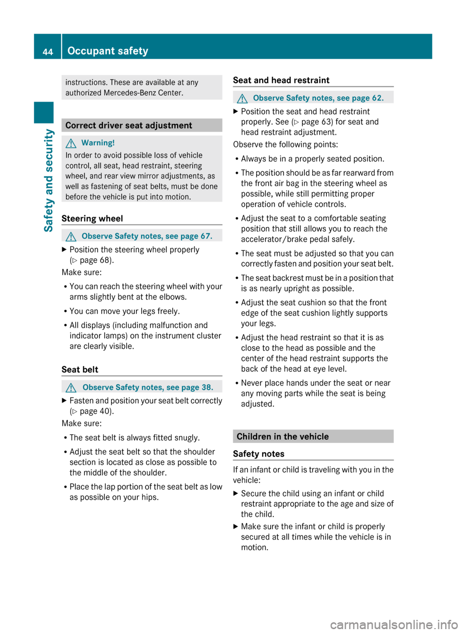 MERCEDES-BENZ G-Class 2009 W463 Service Manual 