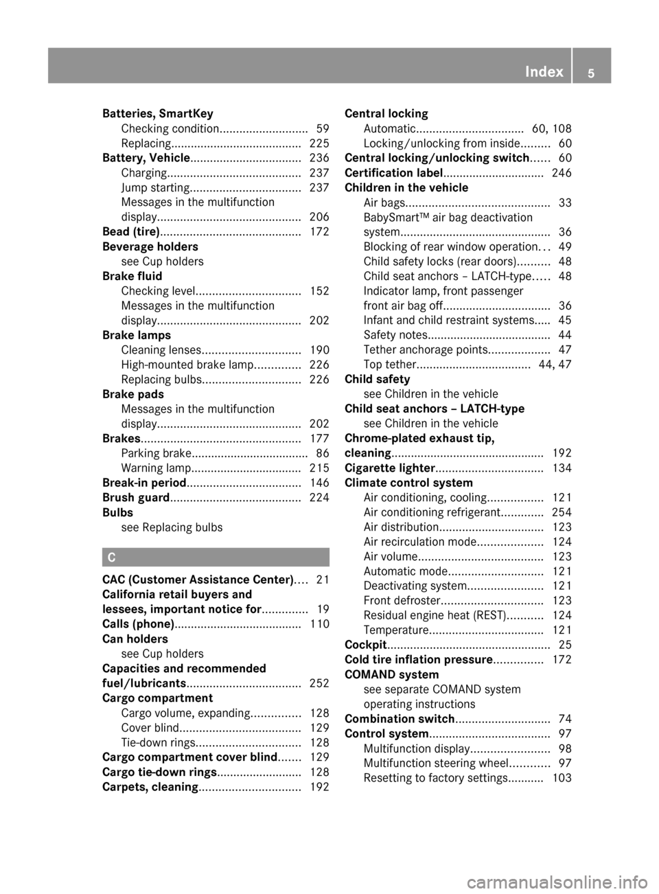 MERCEDES-BENZ G-Class 2009 W463 Owners Manual 