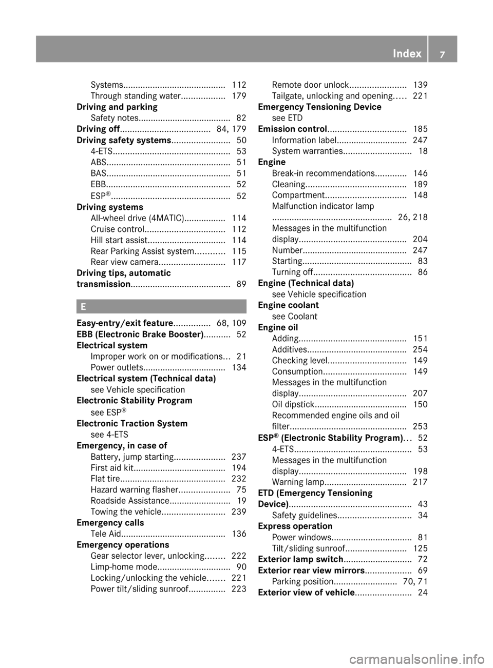 MERCEDES-BENZ G-Class 2009 W463 Owners Manual 