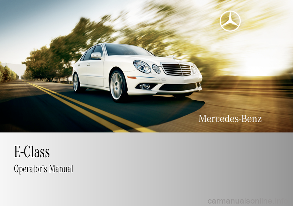 MERCEDES-BENZ E320 2009 W211 Owners Manual 