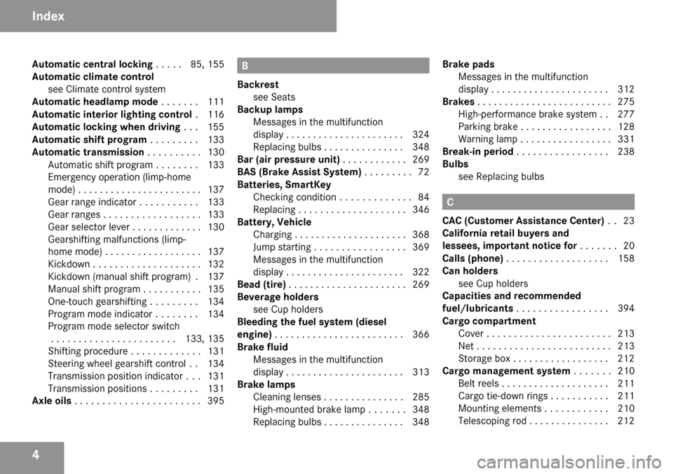 MERCEDES-BENZ E320 2009 W211 Owners Manual 