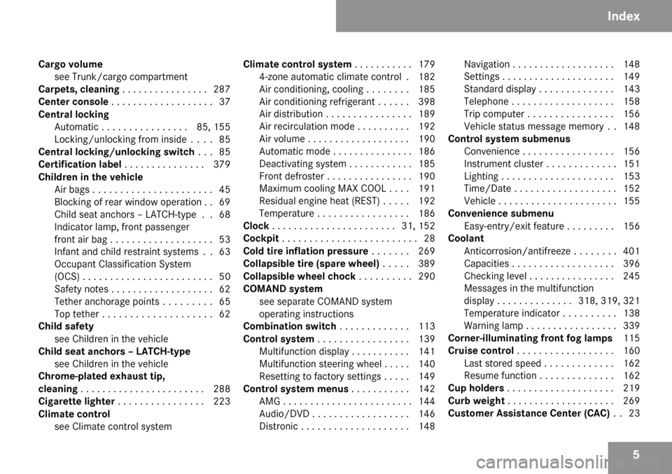 MERCEDES-BENZ E320 2009 W211 Owners Manual 