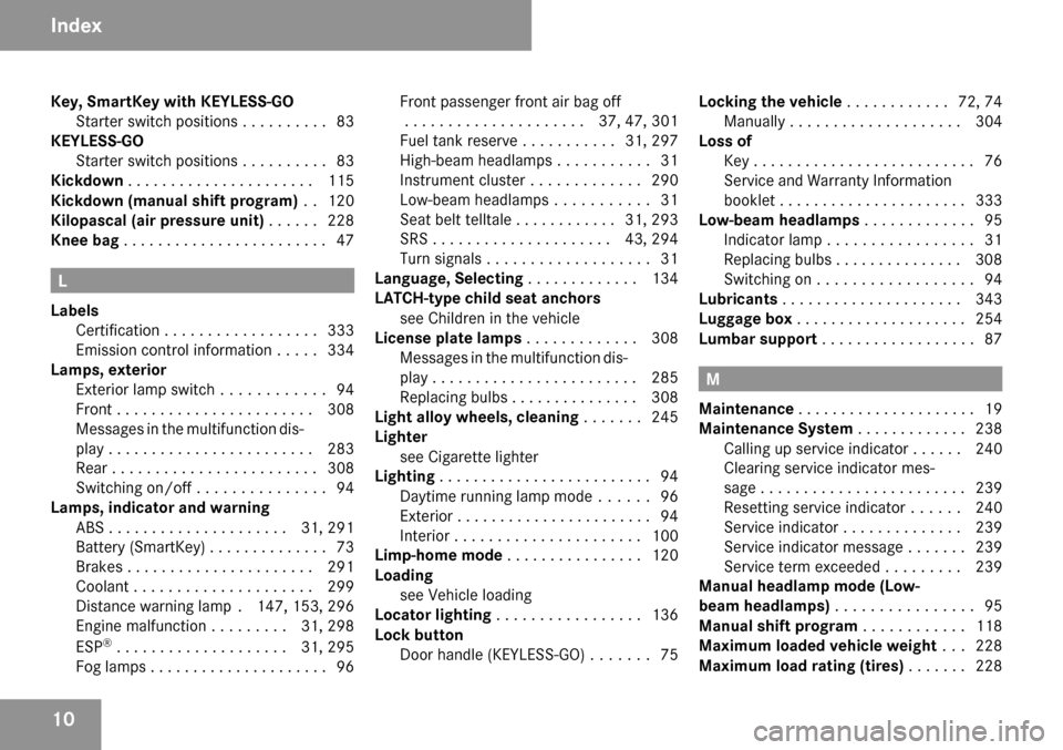 MERCEDES-BENZ CLS550 2009 W219 User Guide 