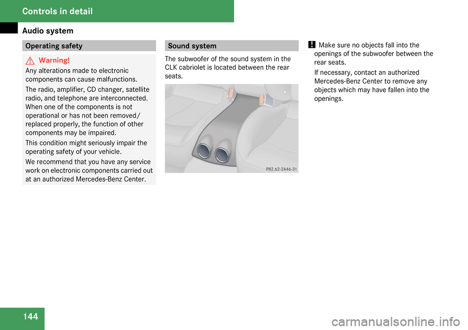 MERCEDES-BENZ CLK350 2009 C208 Owners Manual 