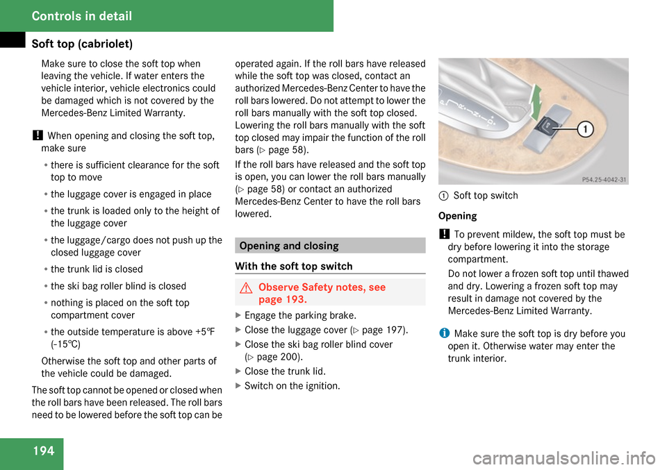 MERCEDES-BENZ CLK350 2009 C208 Owners Manual 