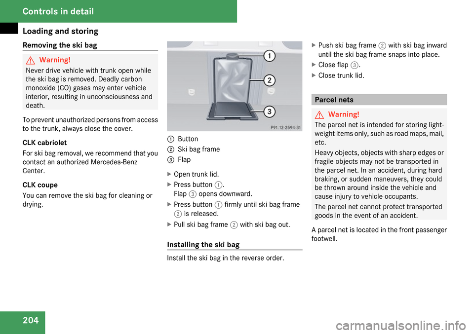 MERCEDES-BENZ CLK350 2009 C208 Owners Manual 