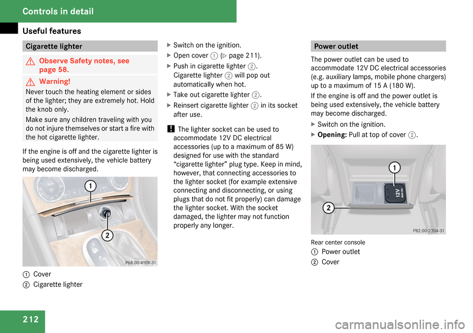 MERCEDES-BENZ CLK350 2009 C208 Owners Manual 