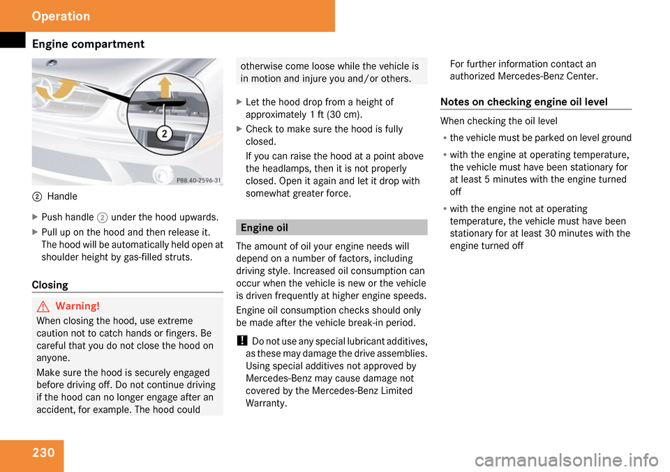 MERCEDES-BENZ CLK350 2009 C208 Owners Manual 