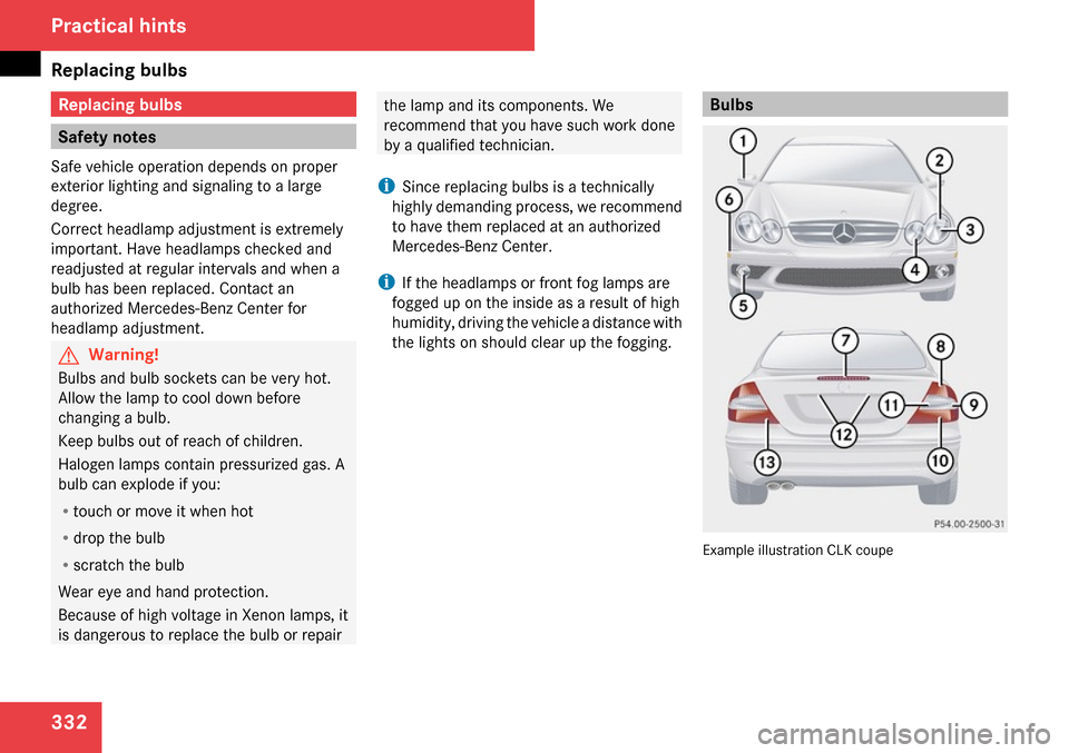 MERCEDES-BENZ CLK350 2009 C208 Owners Manual MERCEDES-BENZ CLK350 2009 C208 Owners Manual