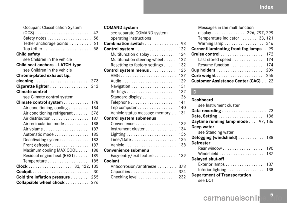 MERCEDES-BENZ CLK63AMG 2009 C208 Owners Manual 