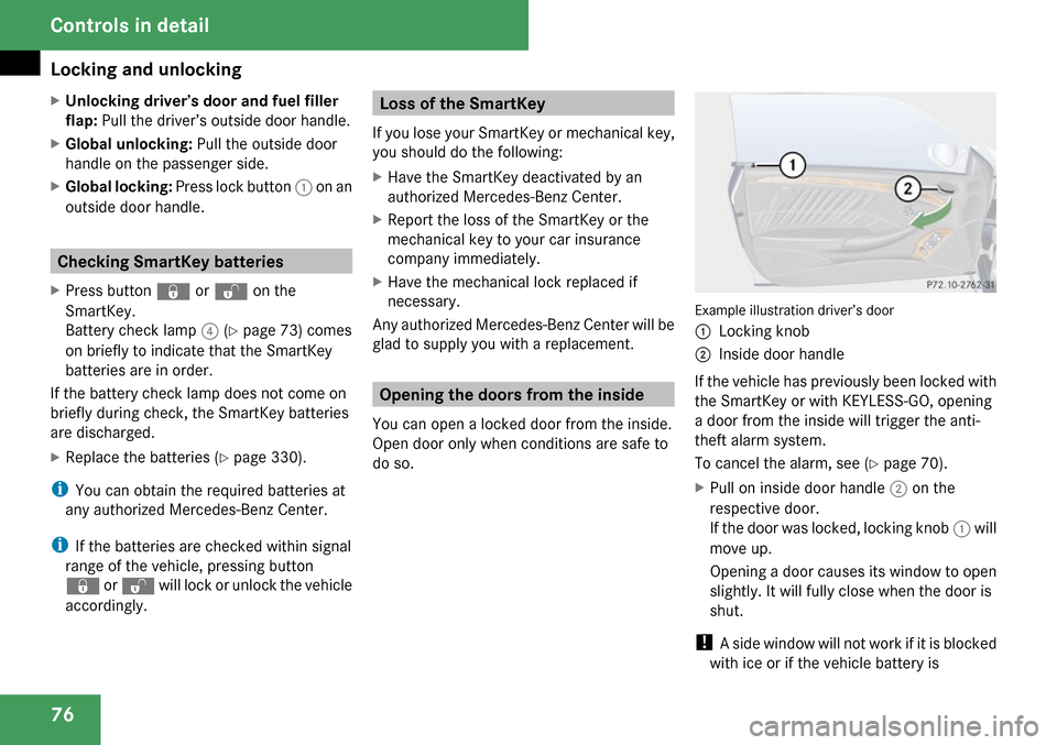 MERCEDES-BENZ CLK550 2009 C208 Manual PDF 