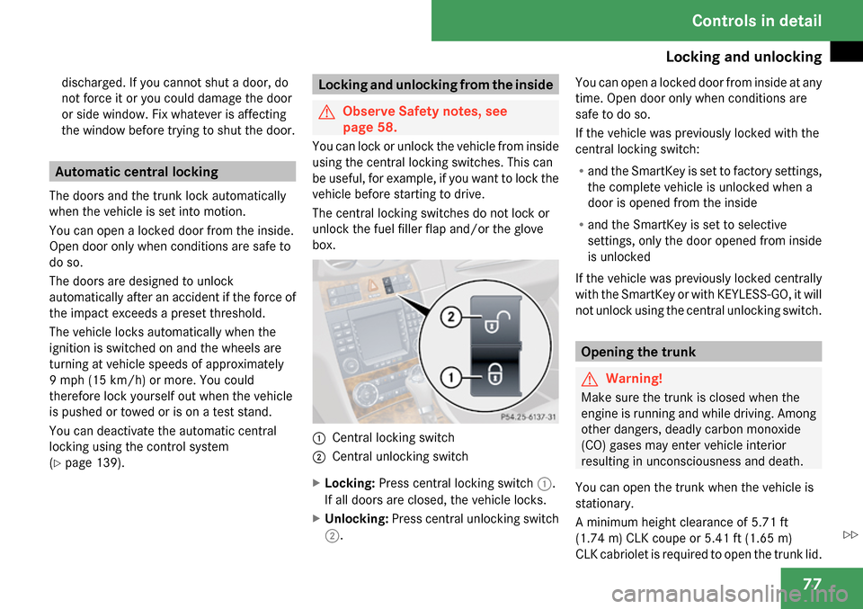 MERCEDES-BENZ CLK63AMG 2009 C208 Manual PDF 