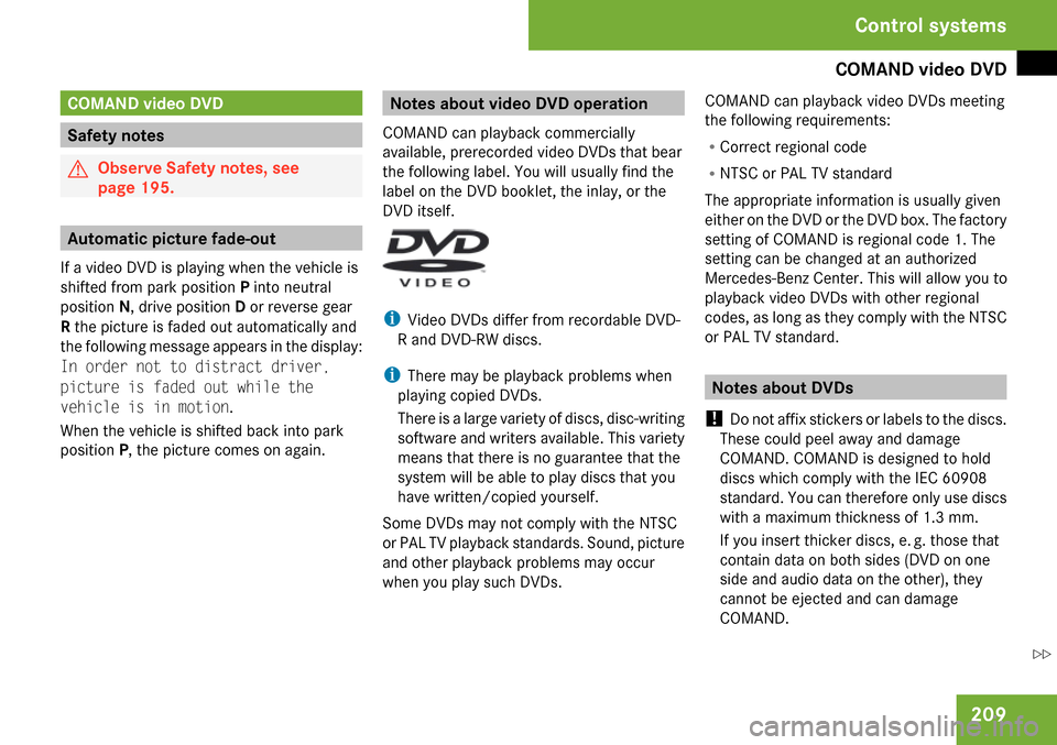 MERCEDES-BENZ CL600 2009 C216 Owners Manual 