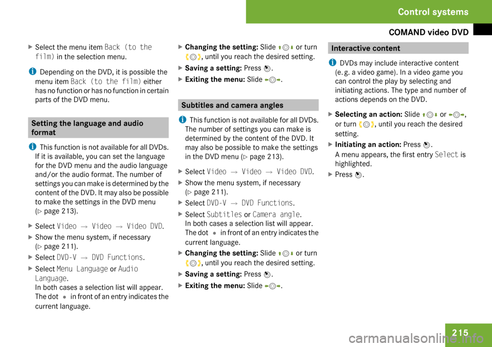 MERCEDES-BENZ CL600 2009 C216 Owners Manual 