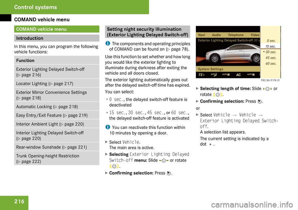 MERCEDES-BENZ CL600 2009 C216 Owners Manual 