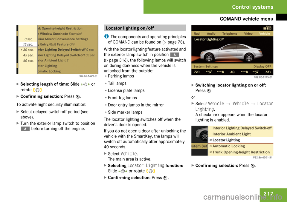 MERCEDES-BENZ CL600 2009 C216 Owners Manual 