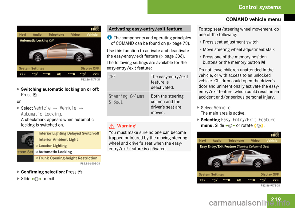 MERCEDES-BENZ CL600 2009 C216 Owners Manual MERCEDES-BENZ CL600 2009 C216 Owners Manual