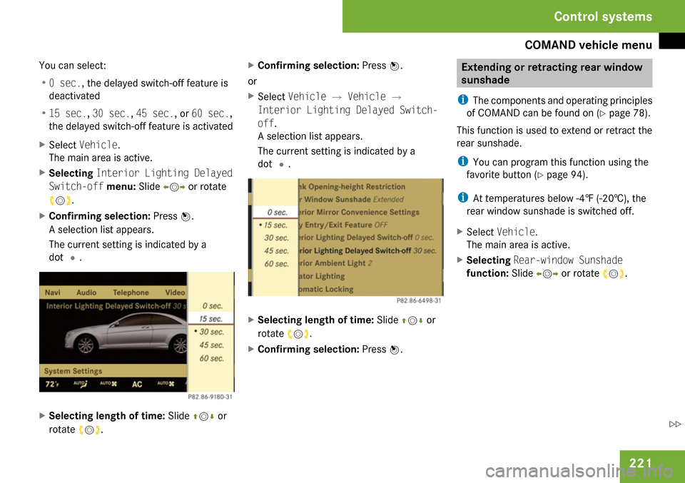 MERCEDES-BENZ CL600 2009 C216 Owners Manual MERCEDES-BENZ CL600 2009 C216 Owners Manual