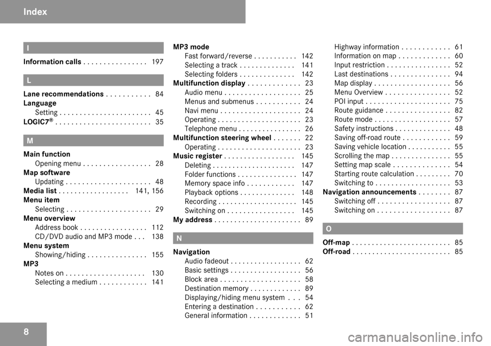 MERCEDES-BENZ C-Class 2009 W204 Comand Manual 