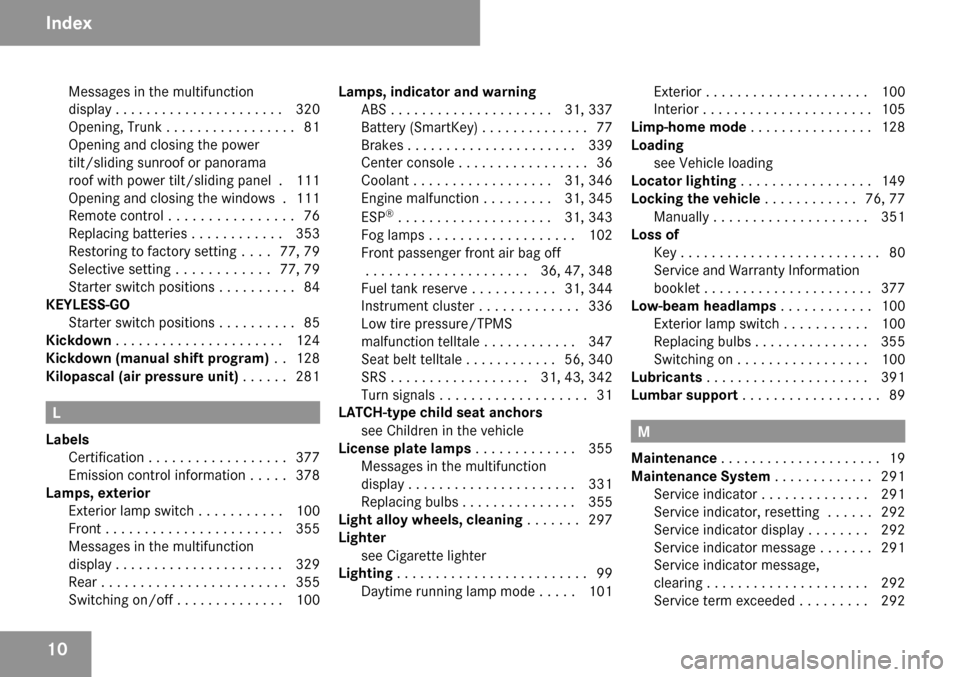 MERCEDES-BENZ C350S 2009 W204 User Guide 