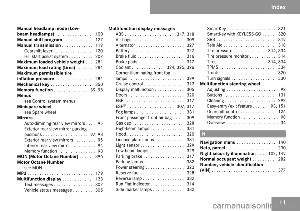 MERCEDES-BENZ C350S 2009 W204 User Guide 