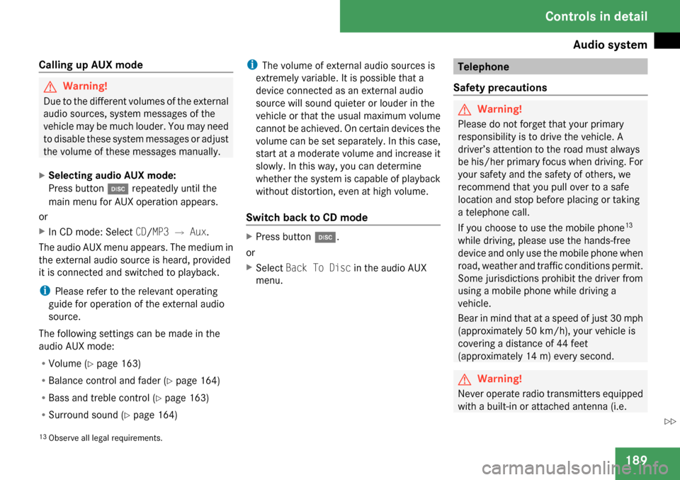 MERCEDES-BENZ C300 4MATIC 2009 W204 Owners Manual 