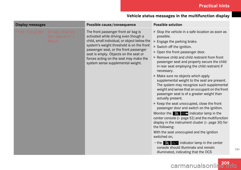 MERCEDES-BENZ C300 4MATIC 2009 W204 Owners Manual 