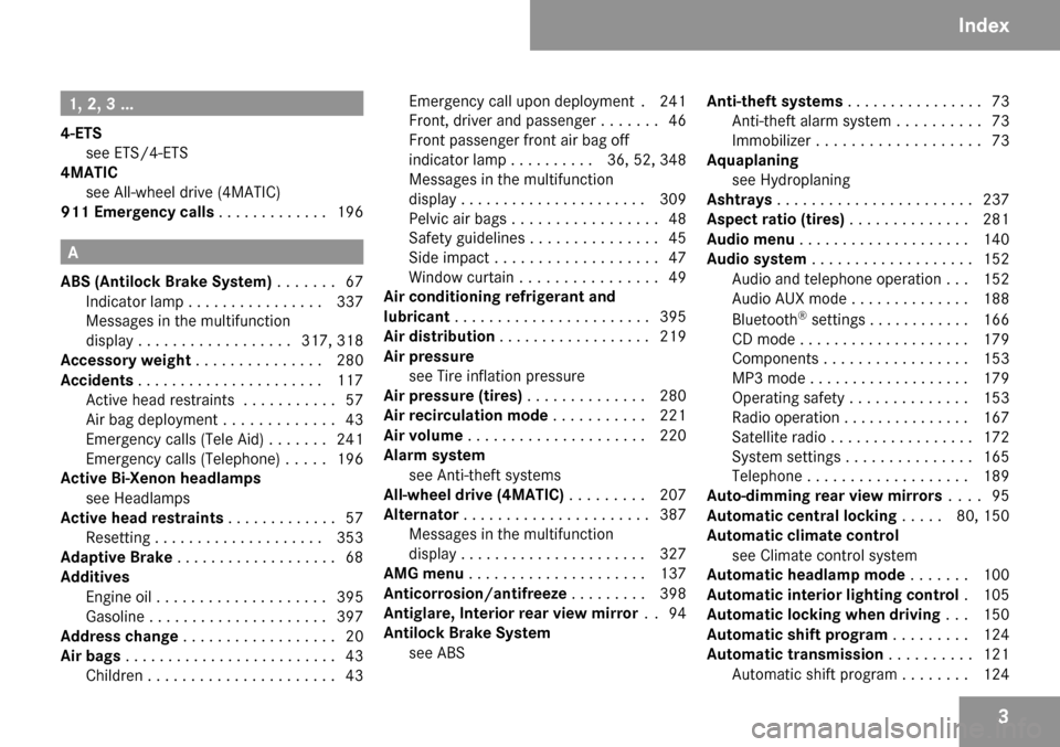 MERCEDES-BENZ C300 4MATIC 2009 W204 Owners Manual 