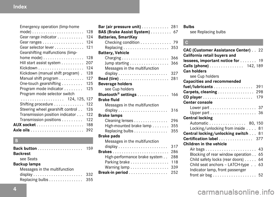 MERCEDES-BENZ C300 4MATIC 2009 W204 Owners Manual 