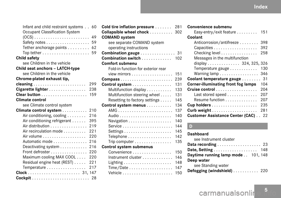 MERCEDES-BENZ C350S 2009 W204 Owners Manual 