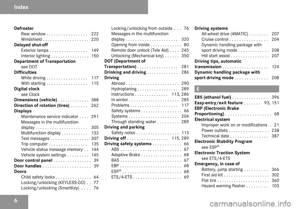 MERCEDES-BENZ C300 4MATIC 2009 W204 Owners Manual 