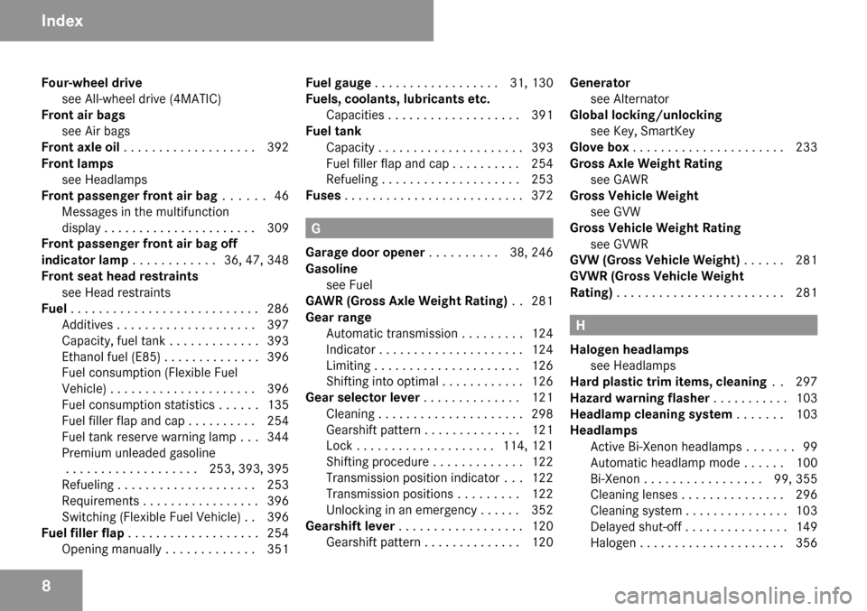 MERCEDES-BENZ C300 4MATIC 2009 W204 Owners Manual 