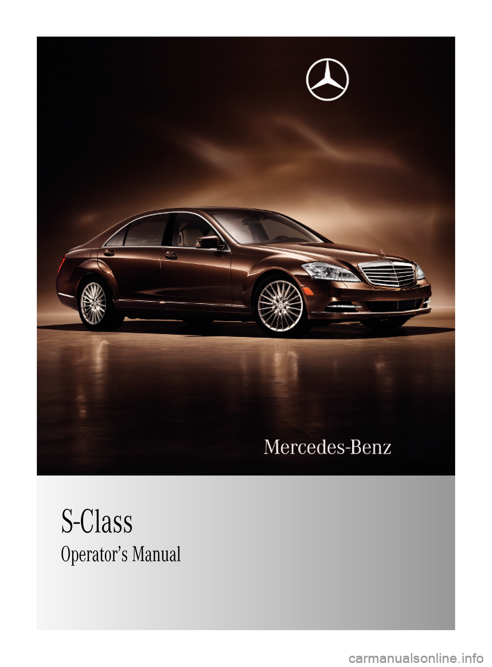 MERCEDES-BENZ S550 4MATIC 2010 W221 Owners Manual 