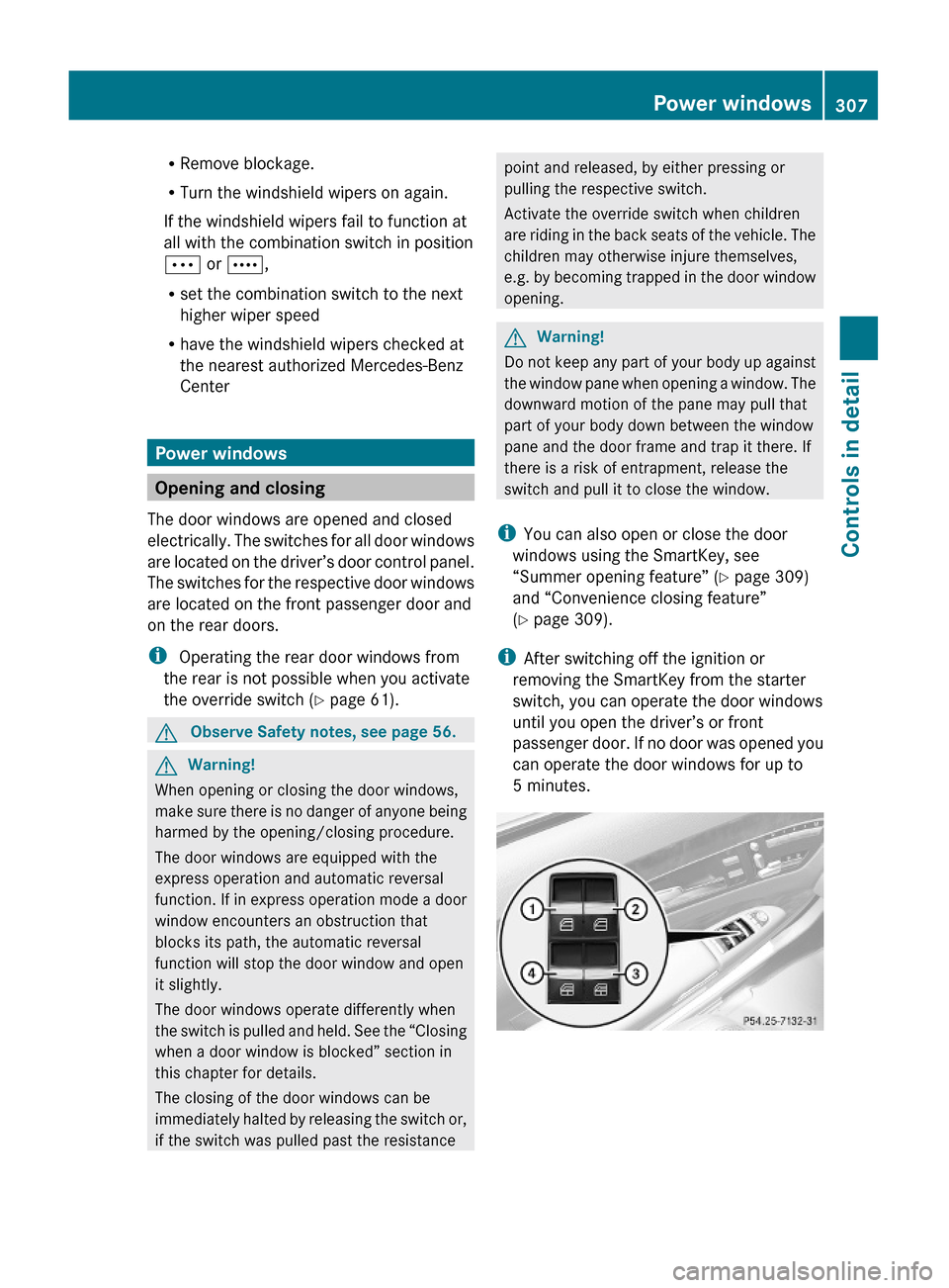 MERCEDES-BENZ S600 2010 W221 Owners Manual RRemove blockage.
RTurn the windshield wipers on again.
If the windshield wipers fail to function at
all with the combination switch in position
Ä or Å,
Rset the combination switch to the next
highe MERCEDES-BENZ S600 2010 W221 Owners Manual RRemove blockage.
RTurn the windshield wipers on again.
If the windshield wipers fail to function at
all with the combination switch in position
Ä or Å,
Rset the combination switch to the next
highe