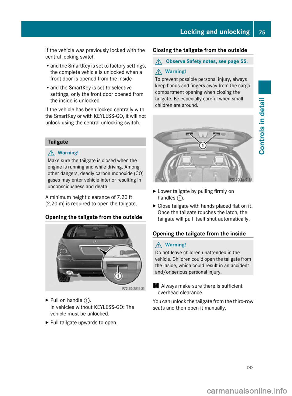 MERCEDES-BENZ R350 2010 W251 Manual PDF If the vehicle was previously locked with the
central locking switch
R
and the SmartKey is set to factory settings,
the complete vehicle is unlocked when a
front door is opened from the inside
R and t MERCEDES-BENZ R350 2010 W251 Manual PDF If the vehicle was previously locked with the
central locking switch
R
and the SmartKey is set to factory settings,
the complete vehicle is unlocked when a
front door is opened from the inside
R and t