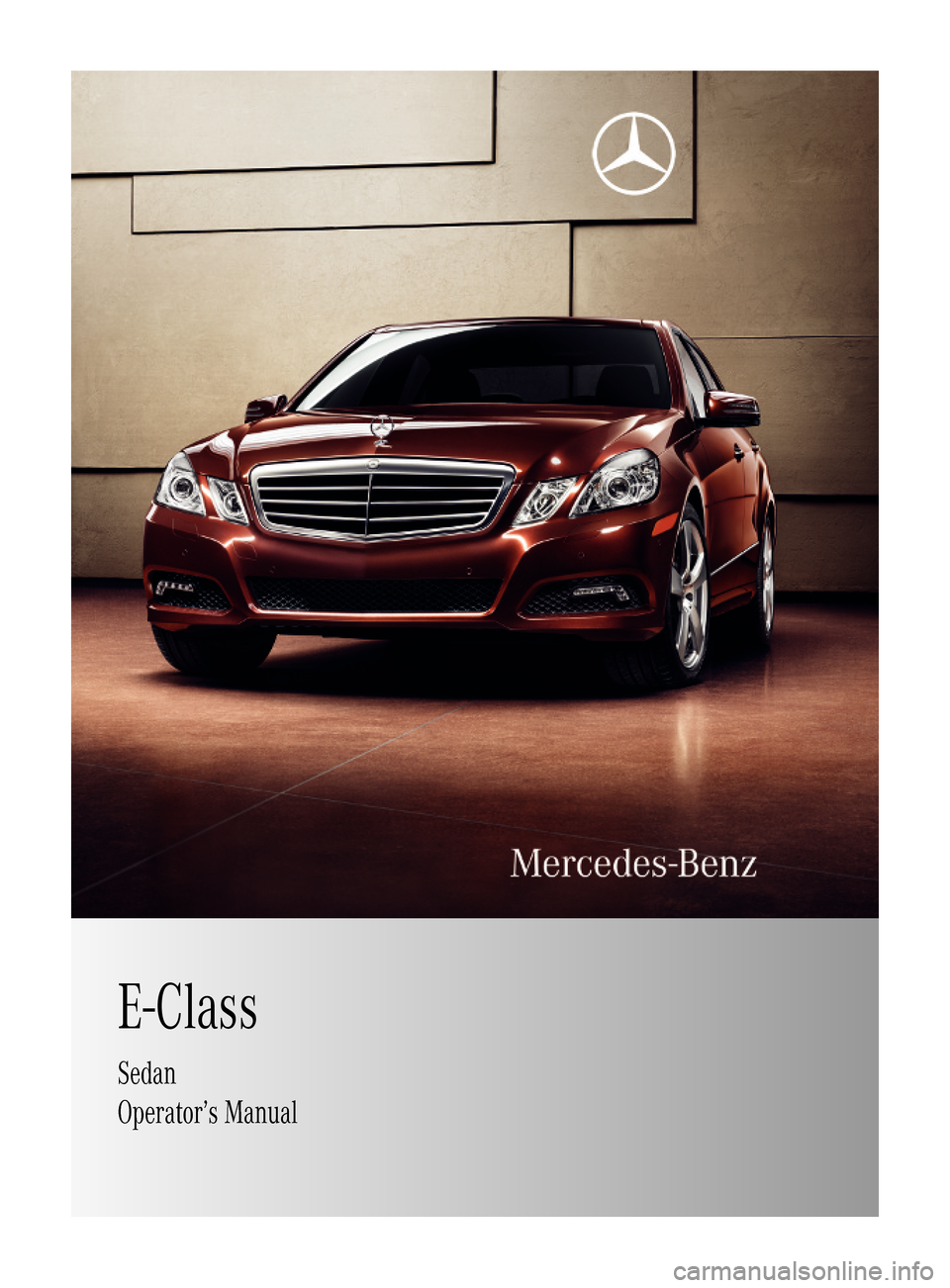 MERCEDES-BENZ E550 2010 W212 Owners Manual 