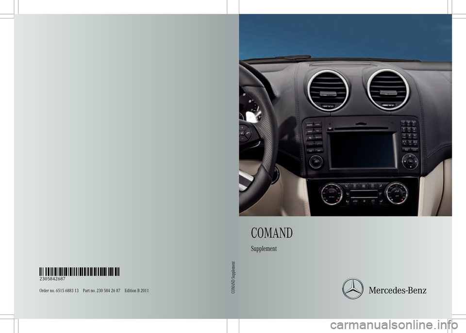 MERCEDES-BENZ GL-Class 2011 X164 Comand Manual 