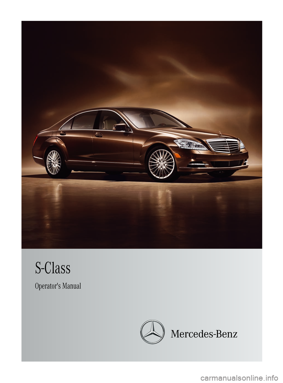 MERCEDES-BENZ S-Class 2012 W221 Owners Manual S-ClassOperators Manual    