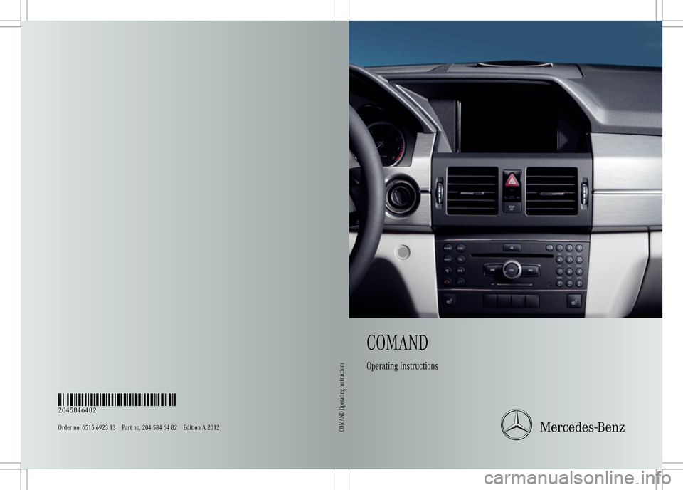 MERCEDES-BENZ GLK-Class 2012 X204 Comand Manual 