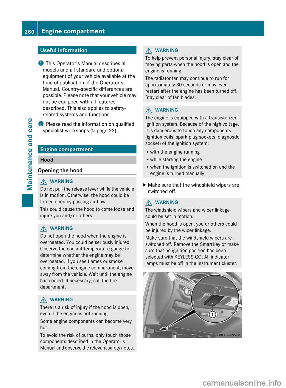 MERCEDES-BENZ CLS-Class 2012 W218 Owners Manual Useful information
i This Operators Manual describes all
models and all standard and optional
equipment of your vehicle available at the
time of publication of the Operators
Manual. Country-specific