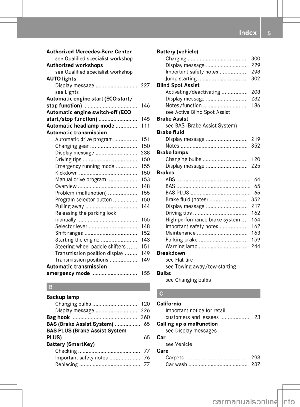 MERCEDES-BENZ C-Class SEDAN 2013 W204 Owner's Manual (358 Pages)