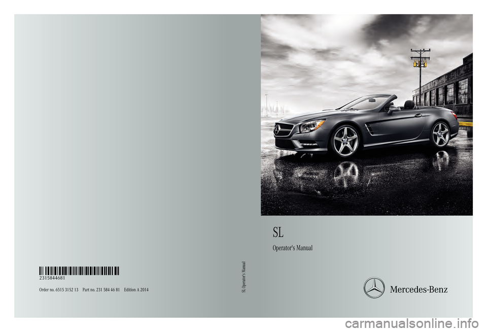 MERCEDES-BENZ SL-Class 2014 R131 Owners Manual 