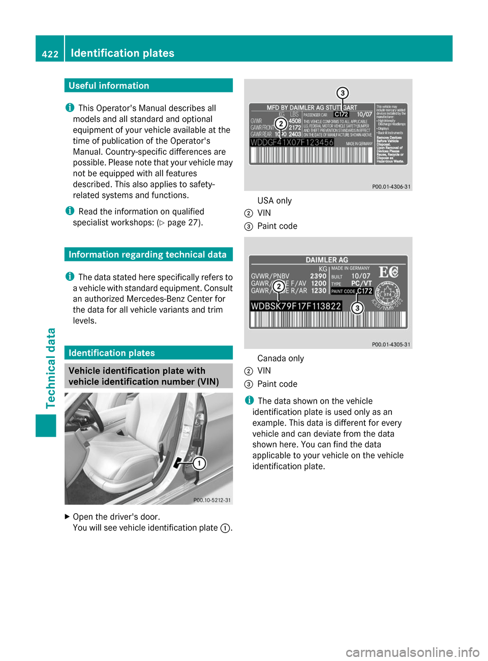 MERCEDES-BENZ S-Class 2014 W222 Owners Manual Useful information
i This Operators Manual describes all
models and all standard and optional
equipment of your vehicle available at the
time of publication of the Operators
Manual. Country-specific MERCEDES-BENZ S-Class 2014 W222 Owners Manual Useful information
i This Operators Manual describes all
models and all standard and optional
equipment of your vehicle available at the
time of publication of the Operators
Manual. Country-specific