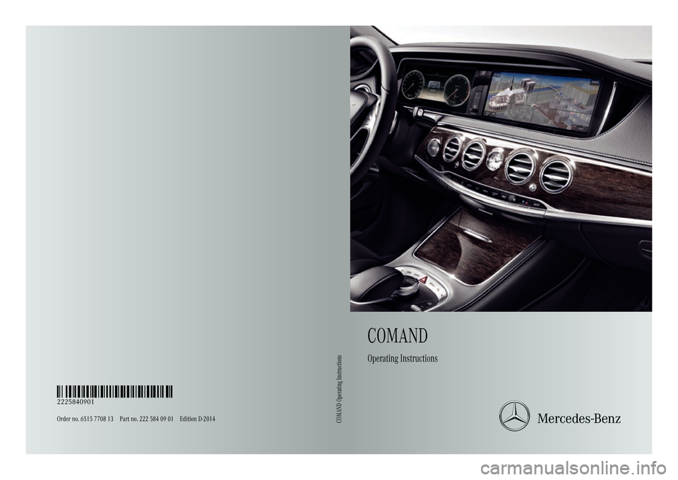 MERCEDES-BENZ S-Class 2014 W222 Comand Manual 