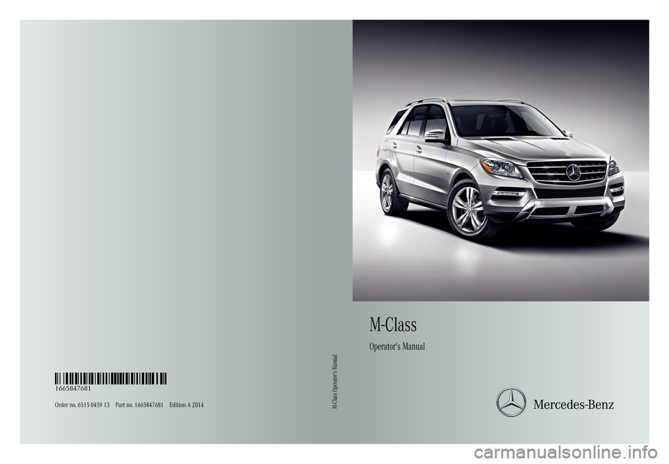 MERCEDES-BENZ M-Class 2014 W166 Owners Manual 