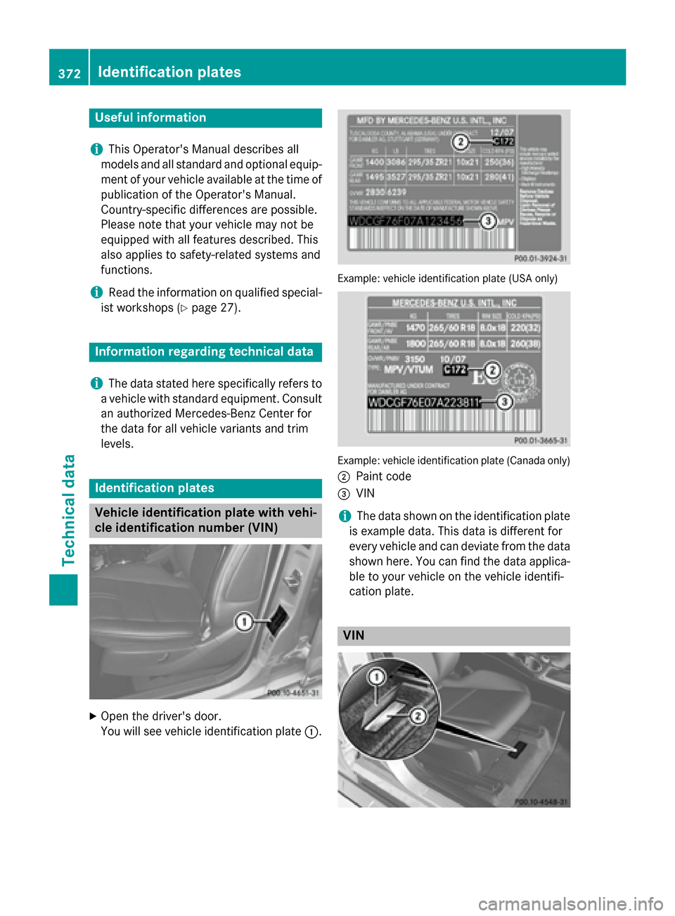 MERCEDES-BENZ GLK-Class 2015 X204 Owners Manual Useful information
i This Operators Manual describes all
models and all standard and optional equip- ment of your vehicle available at the time of
publication of the Operators Manual.
Country-specif