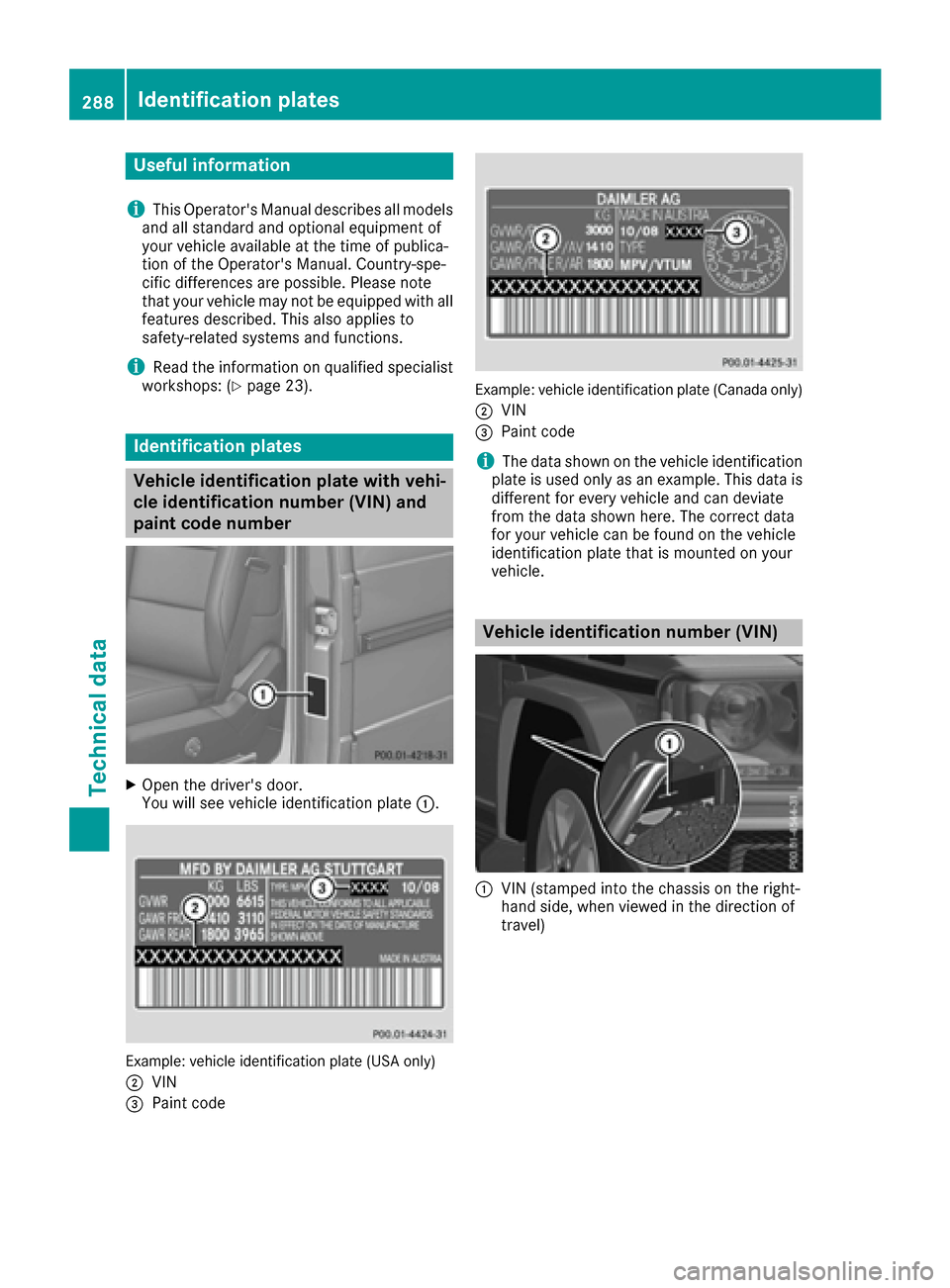MERCEDES-BENZ G-Class 2016 W463 Owners Manual Useful information
i
This Operators Manual describes all models
and all standard and optional equipment of
your vehicle available at the time of publica-
tion of the Operators Manual. Country-spe-
c MERCEDES-BENZ G-Class 2016 W463 Owners Manual Useful information
i
This Operators Manual describes all models
and all standard and optional equipment of
your vehicle available at the time of publica-
tion of the Operators Manual. Country-spe-
c