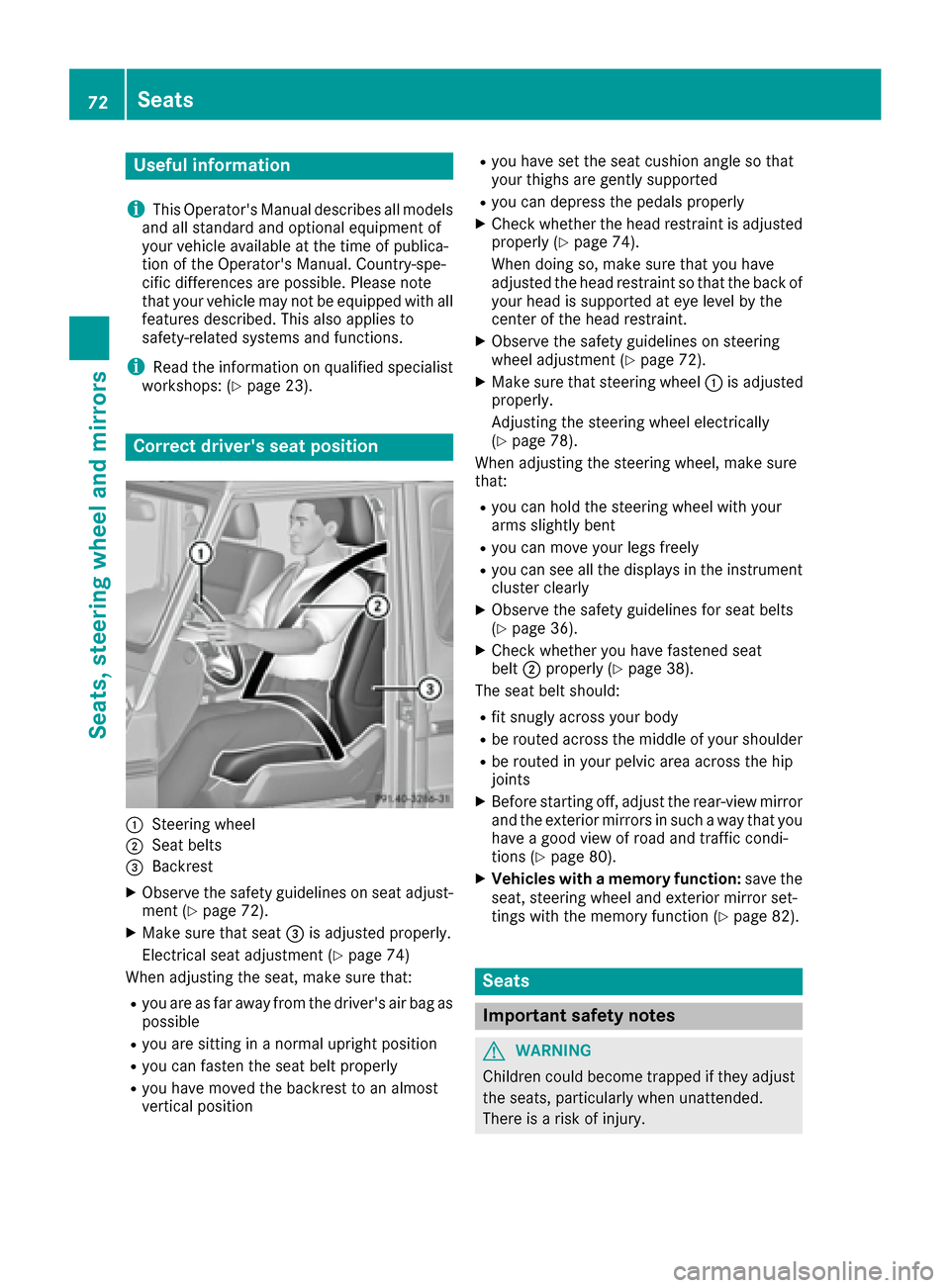 MERCEDES-BENZ G-Class 2016 W463 Manual PDF Useful information
i
This Operators Manual describes all models
and all standard and optional equipment of
your vehicle available at the time of publica-
tion of the Operators Manual. Country-spe-
c MERCEDES-BENZ G-Class 2016 W463 Manual PDF Useful information
i
This Operators Manual describes all models
and all standard and optional equipment of
your vehicle available at the time of publica-
tion of the Operators Manual. Country-spe-
c