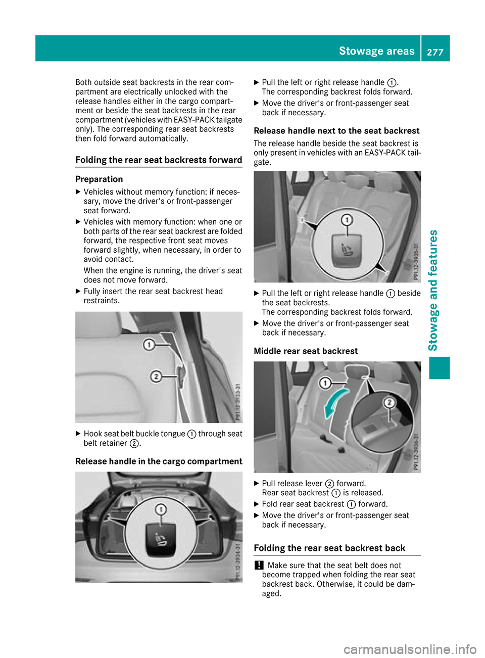 MERCEDES-BENZ GLC COUPE 2017 X253 Owners Manual Both outside seat backrests in the rear com-
partment are electrically unlocked with the
release handles either in the cargo compart-
ment or beside the seat backrests in the rear
compartment (vehicle MERCEDES-BENZ GLC COUPE 2017 X253 Owners Manual Both outside seat backrests in the rear com-
partment are electrically unlocked with the
release handles either in the cargo compart-
ment or beside the seat backrests in the rear
compartment (vehicle